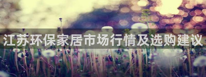 沐鸣2平台注册地址：江苏环保家居市场行情及选购建议